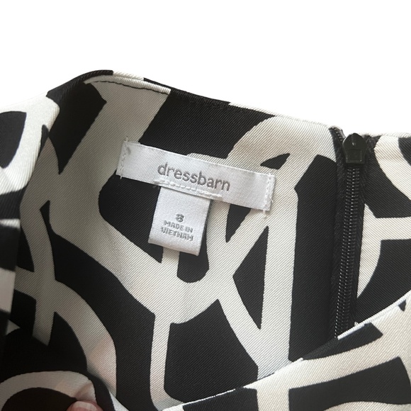 Elegant Black & White Dressbarn Sleeveless Dress - Size 8 - Picture 2 of 4